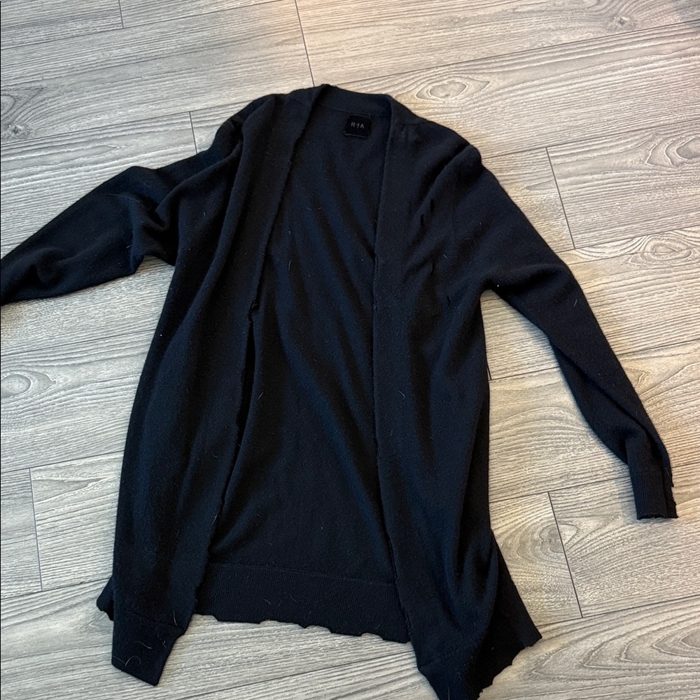 RtA Midnight Black Cardigan Sweater